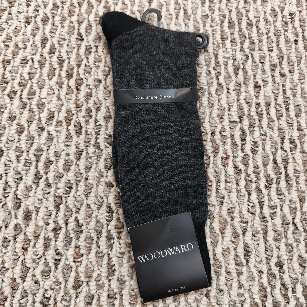 Woodward Cashmere Blend Dress Socks Size 10 - 13 Made in Italy